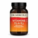 Dr. Mercola Vitamine D3 & K2 Supliment alimentar, 90 Serviri (90 capsule), Sprijină Heart Health, Suport Imun, Non OMG, Soy Free, Gluten Free