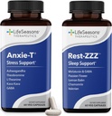 LifeSeasons Anxie-T cu odihnă-ZZZ - Suportă Mood & Full Night's Sleep - Natural Ease Muscle Tension & Nelinişte - 120 Capsule