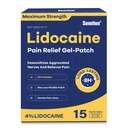 Sumifun 4% Lidocaină Durere Ajutor Patch-uri 15 Counts Puterea maximă Numbing Gel Patch pentru spate genunchi gât comun dureri musculare durere Topical Analgezică