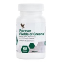 Veşnic viu - Câmpuri de verdeţi, Superfood verde supliment cu Barley Iarbă, Iarbă de grâu, şi Alfalfa la curăţare şi alcalizare, 80 comprimate