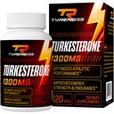 Testosteron Booster, Turkesteron Supliment 1300mg Ultra Putere mare (Ajuga Turkestanica Extract Std. la 20% Testosteron), pentru performanta sportiva si masa musculara,120 capsule