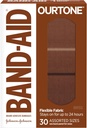 Band-Aid Brand Ourtone Bandaje adezive, Protecţie flexibilă şi îngrijire a micilor tăieturi şi zgârieturi, Pad Quilt-Aid pentru răni dureroase, BR55, Dimensiuni asortate, 30 ct