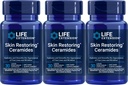 Life Extensie Skin Restaurarea Ceramidelor, 30 Capsule Vegetare lichide (Pachet de 3)