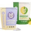 Pudră de creativitate nutritivă, nearomatizată (16.05oz) și verdețuri de performanță Gnarly Lemon Mint (11,64 oz)