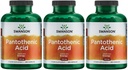 Swanson Acid pantotenic (Vitamina B-5) Energie Metabolizare Suport funcţie nervoasă 500 mg 250 capsule (3 ambalaj)