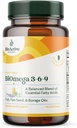 BIOACTIVE NUTRIENTS BiOmega 3-6-9 Supliment Softgels pentru femei si barbati - Omega 3 6 9 - Complex de cele mai bune pește, ulei de in, și suplimente de ulei de boraj - 1200mg - 90 Softgels