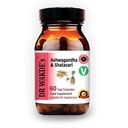 Capsulele Ashwagandha & Shatavari ale DR WAKDE (60 Veg Caps, Întinerirea Herbs, Suport Energetic, Supliment Ayurvedic, Vegan, Herbal, All Natural, Made in UK)