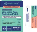wELMATE Ultimate Pain Relief Duo: 4% Lidocaină Numbing Patch (30 Ct) & 5% Lidocaină Cream (1 Oz)