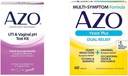 AZO Infecție de tract urinar Strip test + Kit de testare pH-ul vaginal + Infecție de dungi & Simptom vaginal comprimate de ajutor, 60 Conte