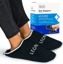 Gel Ice Pack Slippers - Oferă terapie fierbinte și rece pentru durere picior, Neuropatie Durere de relief pentru picioare, Gut Relief, Umflare picioare, Fascitis plantar și Heel Spurs- o dimensiune se potrivește cel mai mult (negru)