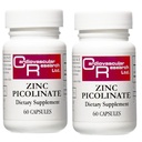 Cercetare cardiovasculară Zinc 25 mg Zinc Picolinat 120 Capsule - pentru suport sistem imunitar - Două Sticla Bundle