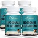 2400 MG Liposomal Glutatione Softgels, Absorbţie maximă, forma activă L-Glutation redus (GSH), cu acid hialuronic, Resveratrol, Antioxidanţi principali pentru detoxifiere, creier, sistem imunitar, 240 Softgels