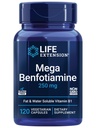 Extensie de viaţă Mega Benfotiamină, 250 mg, o formă Fat-Soluble de tiamină, Metabolism sănătos, Ultra-biodisponibil vitamina B1, potenţă ridicată, gluten-free, non-GMO, vegetarian, 120 capsule