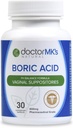 acid natural Boric (600 mg) al doctorului MK pentru un suport de pH feminin sănătos. 30 Capsule supozitoare vaginale