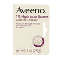 Aveeno Rezistenta maxima 1% Crema anti-Itch hidrocortizon, Ovaz triple, Aloe & Vitamina E pentru eliberarea mancarimii de Eczema, Psoriazis, Insecte Bites, Poison Ivy, Oak & Sumac & Detergents, 1 oz, 2 Pack