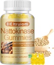 Nattokinaza Supliment 8.000 FU (400 mg) Per Serving, Hawthorn & Beet Root Extract, Nattokinaza Gumies Tradiţional Natto Extract Sursa, 60 Counts