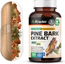 BIO KRAUTTER Pine Bark Extract capsule 400 mg - 100 Conte - Antioxidant Supliment - 95% Proanthocyanidins - Pine Bark Supliment - Vegan, Nu Fillers