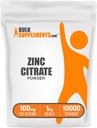 BulkSupplements.com Citrat de zinc pulbere - Suplimente de zinc, Suplimentul mineral, pentru suport imunitar - Gluten gratuit, 100 mg per Serving, 1kg (2,2 lbs) (Pachet de 1)