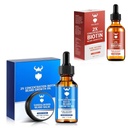 Kit de creștere barbă santalwood cu 2X Biotin pentru bărbați și Vanilla Barbă ulei de creștere, Ingrediente naturale și grosimi faciale de creștere a părului