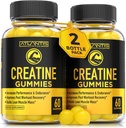 Atlantis Nutriție Creatină Monohidrat Gume pentru putere și performanță atletică - 5g Creatină Per Serving - Construcție musculare, Boost Performance & Endurance & Îmbunătățește recuperarea post antrenament - 120 Conte