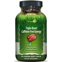 Irwin Naturals Triple-Boost Caffeine-Free Energy - Durare, Jitter-Free Focus - Brain Boosing Nootrop - 75 Softgels lichid
