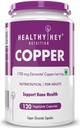 Gluconat de cupru Chelated - formă foarte biodisponibilă - non-GMO, fără gluten -120 Veg. Capsule