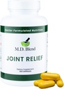MD Relief comun - Expert Formulated Supplement - Genunchii, Hips, Ankles Movement & Mobility - Daily Wellness Blend - Colagen, Hydrolyzed, Glucosamine, BioPerine, Turmeric - 240 capsule (Pachet de 2)