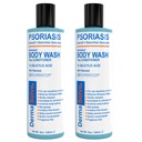 Dermasolve Psoriazis medicamentat Body Wash - 2-Pack (8.0 oz fiecare) - Provoacă ajutor de la Psoriazis, Eczemă & Dermatită Seboreică, Doctor Recomandat pentru uscat, mâncărime, roșu, Flaky, Scully Skin