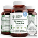 Natural Nutra Quercetin Complex cu Bromelain și vitamina C Suplimentul Bioflavonoid Citrus, corp de sprijin pentru modificări sezoniere și înroșirea corpului, promovează sănătatea ficatului, 100 Vegan și Vegetarian capsule