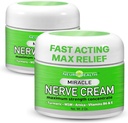 Miracle Nervi Cream - Putere maxima - Turmeric si Arnica Blend pentru Neuropatie Discomfort Relief - Soothing Foot & Hand Formula cu MSM, B6, E - Made in USA - 2 Pack