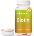 Biotin 10000mcg Capsule cu Calciu pentru Piele de par si unghii - Natural produs Supliment Biotin pentru cresterea parului si grosime 10.000mcg Capsule Vegane 
