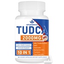 2000mg Tudca supliment de sprijin pentru ficat, Tudca Bile sare cu lapte Thistle și Nac,60 capsule pentru 30 zile,Suport pentru ficat, detoxifiere,Sistem imunitar
