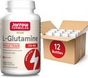Jarrow Formulas L-Glutamine 750 mg, Supliment alimentar, Immune and Muscle Support, 120 Veggie Capsule, până la 120 zile de aprovizionare (Pachet de 12)