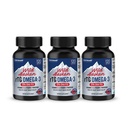 NANOWELL Wild Alaskan RTG Omega-3 ulei de pește 1196mg - EPA, DHA, vitamina D3 & E - 120 Softgels x 3 sticle (surse 360)