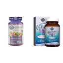 Gradina de viata Organice Gume prenatale Multivitamine cu vitamina D3, B6, B12 & Oceane Mama ulei de pește prenatal DHA, Omega 3 Suplimentul de ulei de pește - Căpșuni, 350m