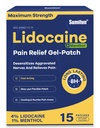 Sumifun 4% Lidocaină Patches Plus 1% Mentol - 15 Counts Putere maximă OTC Durere de relief patch-uri pentru spate Ache Stiff gât dureri articulare dureri musculare Durere Topical Analgezice