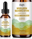 Catfit Picături de drenaj limfatic pentru plămâni - Mullein Extract de frunze Supliment lichid - Lung Curățenie pentru fumatori - Tinctură puternic Mullein pentru suport imun, piele și de sănătate respiratorie - 1 Fl Oz