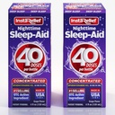 Lichid pentru somn pe timp de noapte, 50 mg HCl pentru difenhidramină, Pachet cu valoare dublă (80 doze), Aromă de struguri, Cădere rapidă și somn mai mult