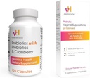 VH esenţiale Probiotice cu Prebiotice şi Cranberry Feminine Health Supplement - 120 Capsule (544-36) & Prebiotic PH Balanced Vaginal SacertoriesBox, Versiune originală, 15 Conte