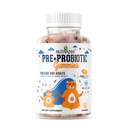 Gume probiotice cu 2 miliarde CFU, Prebiotic Fiber Supplement for Kids, Men & Women, Clinical valided Strain for Digestion, Easy Bowel Movement & Imunity, 30 Gummy Bears