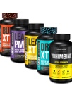 Fabrica Jacked Fabrica termogenic Fat Burner pierdere în greutate Supliment - Burn-XT Termogenic și Lean PM Nighttime Pierdere în greutate Ajutor de somn - Lean-XT Cafeina-Free Fat Burner, Yohimbine Capsule, Dry XT Diuretic
