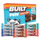 Bar construit, Puff Proteine Baruri, Variety Pack, Colagen, On-the-go Snacks, Mic dejun Bar, Mixed Sampler, 12 Pack