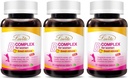 Lovita High Pottent Vitamina B Complex pentru femei, Timed Release, Toate vitaminele B cu fier, vitamina C, Cranberry, Pine Bark, Ceai verde pentru energie, 30 comprimate vegetariene (Pachet de 3)