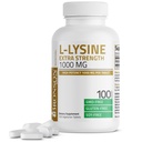 Bronson L-Lysine Extra Force 1000 MG per comprimat mare potenta, Immune Support & Supports Colagen Sinteza, Non-GMO, 100 comprimate vegetariene