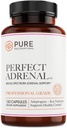 Prescripții pure Supliment de suport adrenal perfect cu vitamina, B6 pentru rezistență crescută, Promovat Oboseală Ajutor, Funcție suprarenală și suport sistem imunitar - SUA Made - 120 Conte