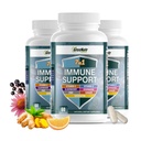 GreeNatr Immune Supplement with Vitamina C, D3, Zinc 50mg, Querbetin, Echinacea Purpurea, Sambucus Elderberry and Ginger for Complete Immune Defense - 60 Capsule (3 Sticle)