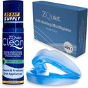 Soluţie de gură anti-sforăit ZQuiet - Confort Dimensiune #1 (Single Device) + Cleaner (1.5oz flacon) - Made in USA Sforăit Soluţie pentru o noapte mai bună somn (albastru)
