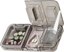 CFMOUR 3-in-1 Pilula Cutter Splitter pentru pastile mici sau mari mici, Crusher Grinder cu pulbere Perie Grind Tablets, Pilula Carrier pentru Pastile de depozitare, Mills pentru vârstnici, Copii & Pets, Negru