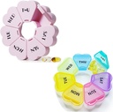 MOLN HYMY drăguț săptămânal Pilula cutie 7 zi, inima modelat Pilula Organizator 1 dată pe zi, Purple roz Pilula container o dată pe zi, mare medicament dispensar pentru vitamina / ulei de pește / medicamente / suplimente