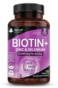 Biotina cresterea parului Vitamine 12000mcg Putere mare cu ulei de nuca de cocos - Promoveaza sanatoasa piele de par si unghii - Vitamine Biotin pentru femei si barbati Vegan, Gluten Suplimente gratuite - Made in Marea Britanie de New Leaf